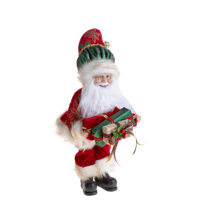 Babbo Natale con doni, altezza 45 cm
