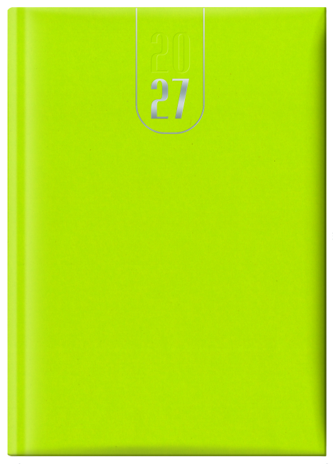 Agenda 2027 settimanale verde lime, formato 17x24 cm