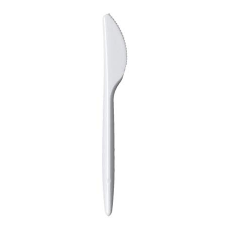 Coltello bianco C PLA biodegradabile e compostabile 16.5cm, confezione da 50 pezzi