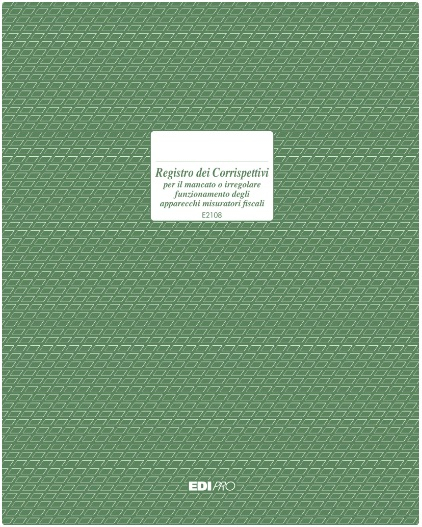 Registro corrispettivi emergenza, formato 24.5x31 cm