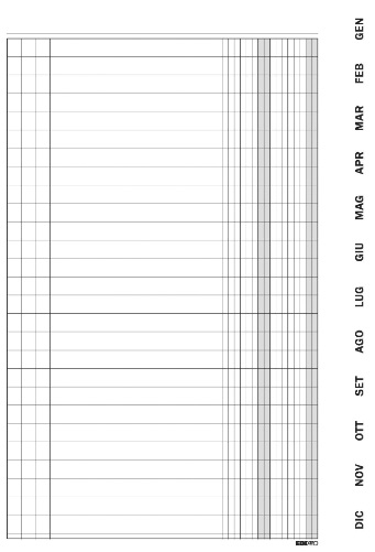 Scadenziario Gennaio-Dicembre da 36 pagine, formato 17x24 cm