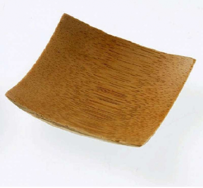 Piattino bamboo quadrato fingerfood 6x6cm. confezione da 12 pezzi