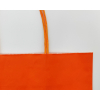 Shopper arancione in carta kraft con maniglia ritorta