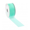 Rotolo nastro organza verde acqua tiffany, lunghezza 50 metri