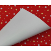 Carta da regalo tinta unita rosso con stelline, formato 70x100 cm, confezione da 25 fogli