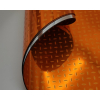 Carta regalo metallizzata Rice arancione fondo argento, formato 70x100 cm, confezione da 25 fogli