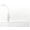 Shopper kraft bianco fondo largo con maniglia ritorta 41+28x30cm, confezione da 25 pezzi