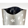 Sacchetto regalo metallizzato fantasia "Brillante Estrelas", confezione da 50 pezzi