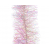 Festone bianco iridescente, diametro 7 cm, lunghezza 270 cm