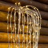 Rami cadenti argento, 240 flashled diamond a luce calda, uso interno ed esterno, lunghezza 95 cm