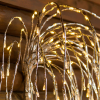 Rami cadenti argento, 480 flashled diamond a luce calda, uso interno ed esterno, lunghezza 120 cm