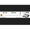 Filo luci microled a batteria, luce fredda, filo in metallo, uso interno, lunghezza 14 metri