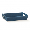 Scatola cesto automontante in cartone spot blu, 22x31 cm altezza 9 cm, confezione da 2 pezzi