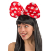 Cerchietto Donna con fiocco rosso a pois bianchi