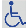 Etichetta adesiva Disabili, formato 10x10 cm
