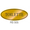 Etichetta adesiva dorata Toilette