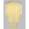 Lampadario "Chandelier" 1352 led, luce calda fissa, uso interno ed esterno, diametro 55 x 85 di altezza, filo alimentazione trasparente 6 metri
