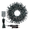 Filo lineare (cluster) 720 led, luce calda, filo verde, per uso interno ed esterno, lunghezza 14.90 metri