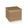 Scatola base rettangolare con coperchio in cartone avana, 37x58x34 cm
