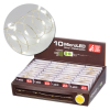 Filo lineare 10 microled a batteria, luce fredda fissa, filo in metallo, uso interno, lunghezza 1 metro