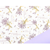 Bobina Eau De Lavande in PPL fantasia fondo bianco, interno lavanda, altezza 1 metro, lunghezza 25 metri