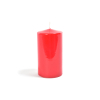 Candela pillar in cera rossa lucida, varie misure