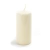 Candela pillar in cera avorio lucido, varie misure