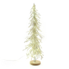 Albero in metallo e plastica oro su base con luci, varie misure