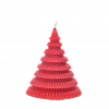 Candela albero di Natale rosso, diametro 10 cm, altezza 13.5 cm