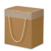 Scatola base rettangolare carta da zucchero con cordini, 23x30x33 cm, cartone da 50 pezzi