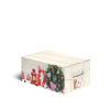 Scatola in cartoncino linea Cozy Christmas con fori laterali e fondo rinforzato, vari formati