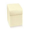 Scatola base quadrata in cartone avorio con coperchio, confezione da 10 pezzi, vari formati