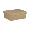 Scatola base rettangolare in cartone avana liscio, con coperchio, cartone da 20 pezzi
