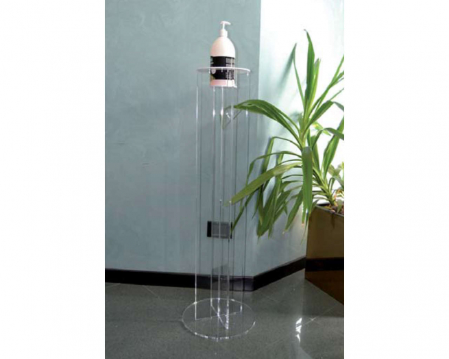 Piantana in plexiglass porta dispenser
