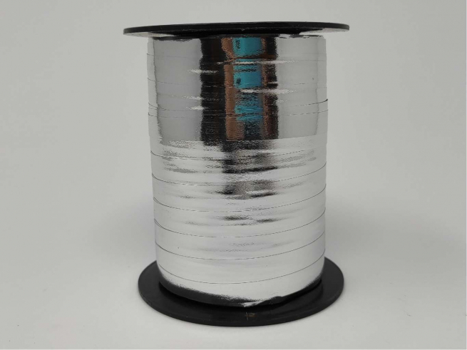 Rotolo nastro "Reflex" argento altezza 10 mm, in bobina da 250 mt