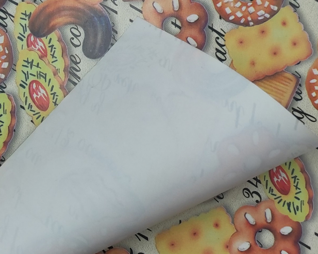 Carta regalo stampa biscotti si scritte, formato 70x100 cm, confezione da 25 fogli