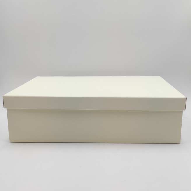 Scatola con coperchio in cartone seta avorio, vari formati