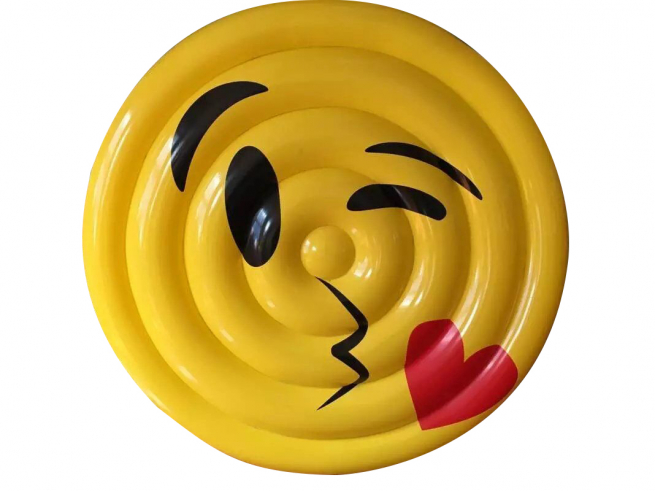 Materassino gonfiabile  emoji " bacino con cuore " diametro 150 cm.