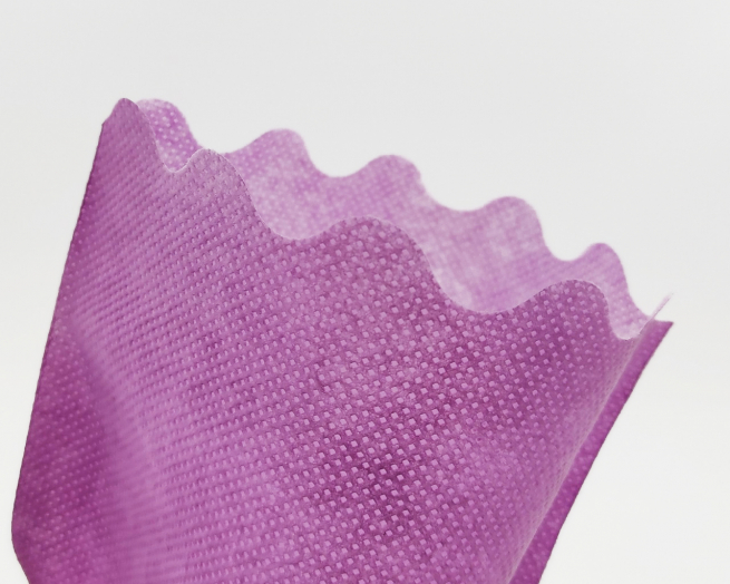 Sacchetto tessuto non tessuto lilla, bordo smerlato, confezione da 25 pezzi