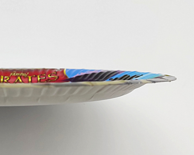 Piatto in cartoncino fantasia "Pirati", diametro 18cm, confezione da 10 pezzi