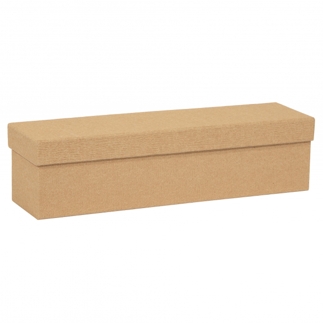 Scatola per bottiglia in cartoncino rigido con coperchio, 9x33.5cm, altezza 9cm