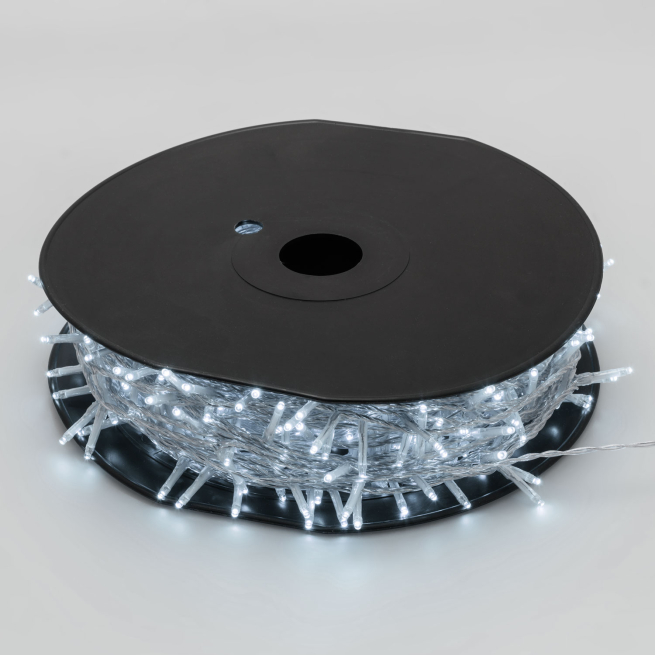 Filo lineare 750 mini led luce fredda per uso interno ed esterno, filo trasparente, lunghezza 53 metri