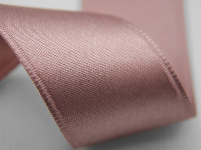 Rotolo nastro doppio raso rosa antico, in bobina da 50 metri