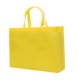 Shopper giallo in tessuto non tessuto, confezione da 10 pezzi