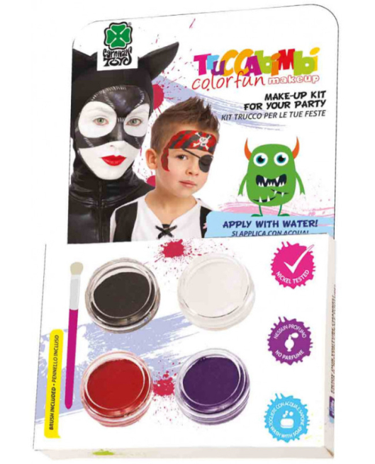 Trucco ad acqua kit "Pirata" con pennello