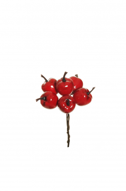 Pick mela rossa, altezza 12 cm, confezione da 12 pezzi