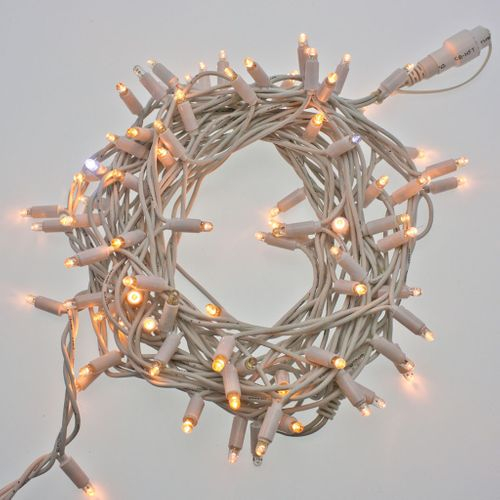 Filo lineare 200 MaxiLed luce calda "FlashLed Diamond" luce fredda, prolungabile, uso interno ed esterno filo bianco lunghezza 20 metri (cavo alimentazione non incluso)