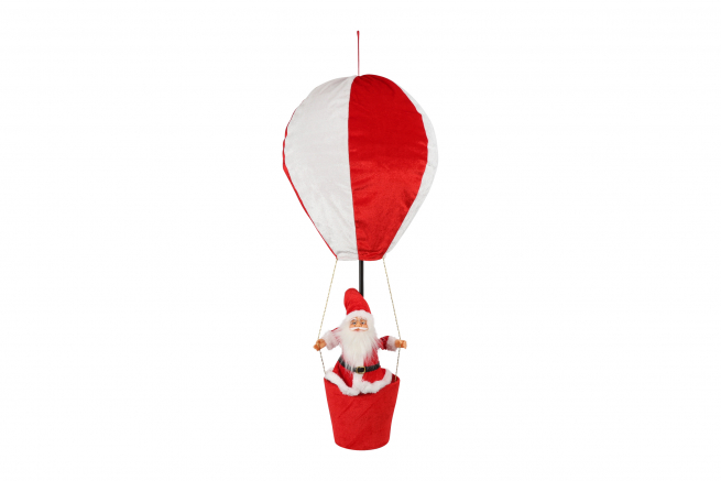Mongolfiera in tessuto con Babbo Natale, varie misure