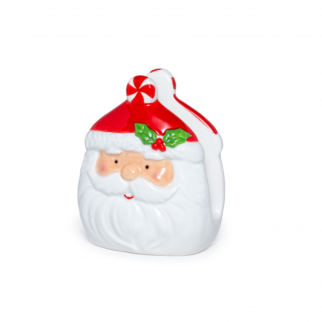 Portatovaglioli in ceramica Babbo Natale, altezza 11.6 cm