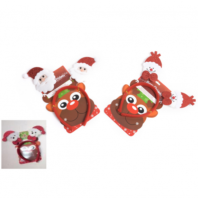 Cerchietto natalizio 23x24 cm, soggetti assortiti